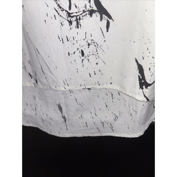 Ozai N Ku dress 82-8056 Viscose Linen One Size Pullover Ivory Paint Splatter - Picture 3 of 11